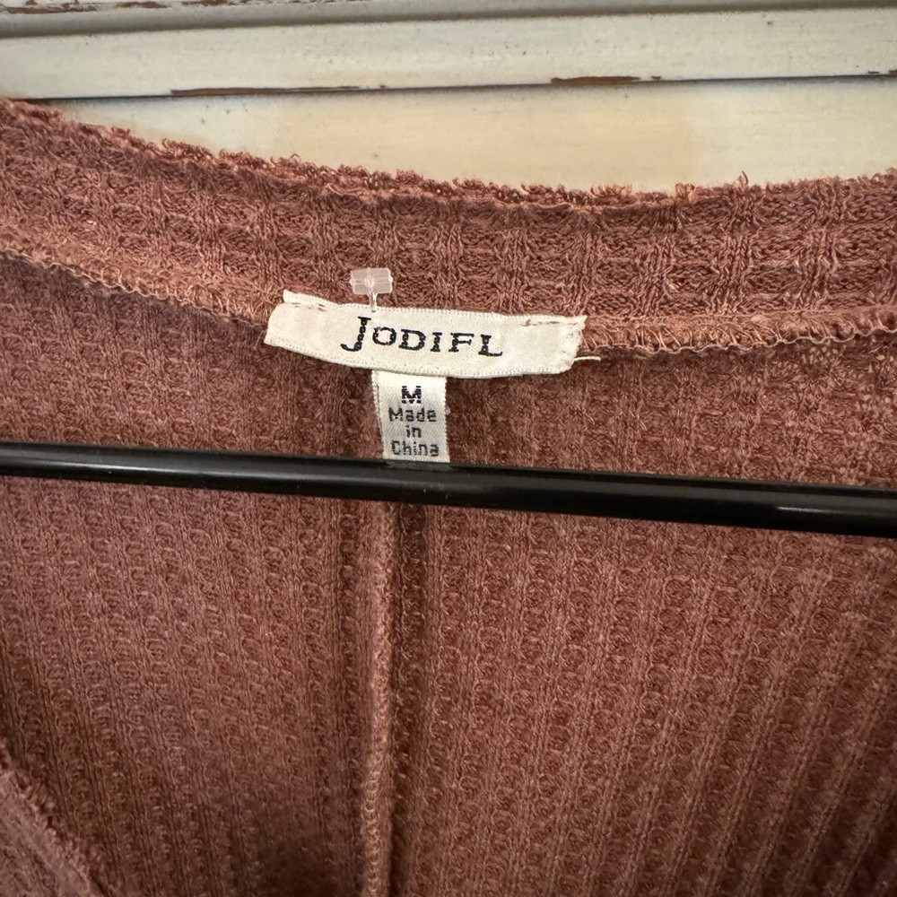 JODIFL Mauve Textured Knit Cardigan - Picture 2 of 2